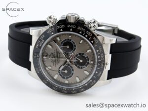 Rolex Daytona 116519 SS OMF Best Edition Gray/Black Dial on Oysterflex Strap A7750 (Slim Movement) - Image 5