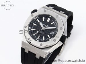 Audermars Piguet Royal Oak Offshore Diver 15710 ZF 1:1 Best Edition Black Dial on Black Rubber Strap SA3120 Super Clone V2 - Image 4