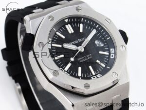 Audermars Piguet Royal Oak Offshore Diver 15710 ZF 1:1 Best Edition Black Dial on Black Rubber Strap SA3120 Super Clone V2 - Image 3