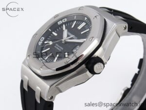 Audermars Piguet Royal Oak Offshore Diver 15710 ZF 1:1 Best Edition Black Dial on Black Rubber Strap SA3120 Super Clone V2 - Image 7