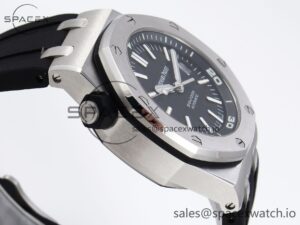 Audermars Piguet Royal Oak Offshore Diver 15710 ZF 1:1 Best Edition Black Dial on Black Rubber Strap SA3120 Super Clone V2 - Image 8