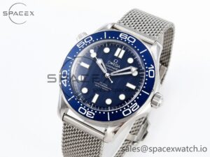 Omega Seamaster 300M 42mm James Bond 60th anniversary VSF Best Edition on Mesh Bracelet A8806 - Image 4