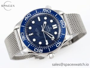 Omega Seamaster 300M 42mm James Bond 60th anniversary VSF Best Edition on Mesh Bracelet A8806 - Image 6