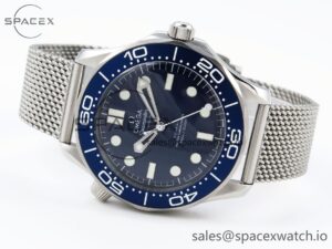 Omega Seamaster 300M 42mm James Bond 60th anniversary VSF Best Edition on Mesh Bracelet A8806 - Image 5