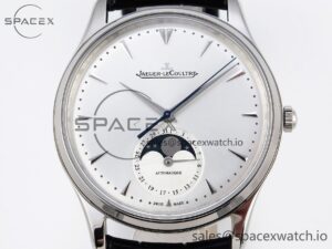 Aeger-Lecoultre Master Ultra Thin Moon 1368420 SS ZF 1:1 Best Edition White Dial on Black Leather Strap SA925 Super Clone V2 - Image 2