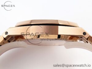 Audermars Piguet Lady Royal Oak 33mm RG 8F 1:1 Best Edition White Dial Diamonds Bezel on RG Bracelet Swiss Quartz - Image 12