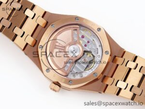 Audermars Piguet Lady Royal Oak 33mm RG 8F 1:1 Best Edition White Dial Diamonds Bezel on RG Bracelet Swiss Quartz - Image 15