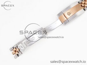 Rolex DateJust 36 SS/RG 126231 VSF 1:1 Best Edition 904L Steel Gray Dial Green Roman Marker on Jubilee Bracelet VS3235 - Image 26