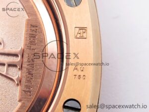 Audermars Piguet Lady Royal Oak 33mm RG 8F 1:1 Best Edition Blue Dial Diamonds Bezel on RG Bracelet Swiss Quartz - Image 22