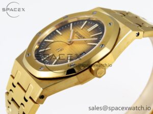 Audermars Piguet Royal Oak 39mm 15202 YG IPF 1:1 Best Edition Yellow/Brown Textured Dial on YG Bracelet A2121 - Image 7