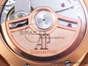 Audermars Piguet Lady Royal Oak 33mm RG 8F 1:1 Best Edition Blue Dial Diamonds Bezel on RG Bracelet Swiss Quartz - Image 17
