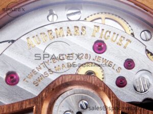 Audermars Piguet Lady Royal Oak 33mm RG 8F 1:1 Best Edition Blue Dial Diamonds Bezel on RG Bracelet Swiss Quartz - Image 18