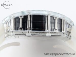 Richard Mille RM035 Transparent RMF Best Edition Skeleton Dial on Translucent Rubber Strap Clone RMUL2 - Image 12