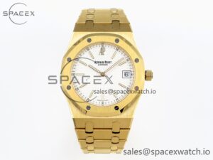 Audermars Piguet Royal Oak 39mm 15202 YG IPF 1:1 Best Edition White Textured Dial on YG Bracelet A2121