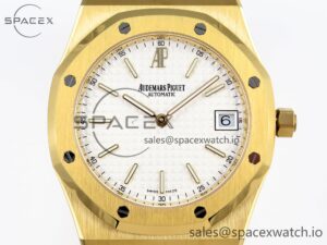 Audermars Piguet Royal Oak 39mm 15202 YG IPF 1:1 Best Edition White Textured Dial on YG Bracelet A2121 - Image 2
