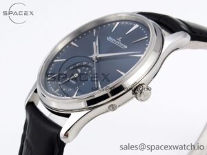 Jaeger-Lecoultre Master Ultra Thin Moon 1368420 SS ZF 1:1 Best Edition Blue Dial on Black Leather Strap SA925 Super Clone V2 - Image 7