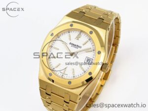 Audermars Piguet Royal Oak 39mm 15202 YG IPF 1:1 Best Edition White Textured Dial on YG Bracelet A2121 - Image 4