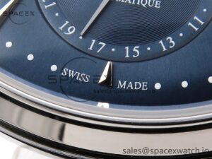 Jaeger-Lecoultre Master Ultra Thin Moon 1368420 SS ZF 1:1 Best Edition Blue Dial on Black Leather Strap SA925 Super Clone V2 - Image 11