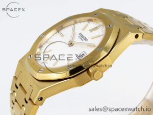Audermars Piguet Royal Oak 39mm 15202 YG IPF 1:1 Best Edition White Textured Dial on YG Bracelet A2121 - Image 7