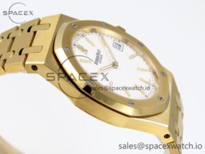 Audermars Piguet Royal Oak 39mm 15202 YG IPF 1:1 Best Edition White Textured Dial on YG Bracelet A2121 - Image 8