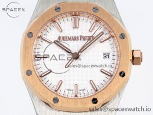 Audermars Piguet Lady Royal Oak 33mm SS/RG 8F 1:1 Best Edition White Dial on SS/RG Bracelet Swiss Quartz - Image 2