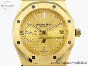 Audermars Piguet Royal Oak 39mm 15202 YG IPF 1:1 Best Edition YG Textured Dial on YG Bracelet A2121 - Image 2