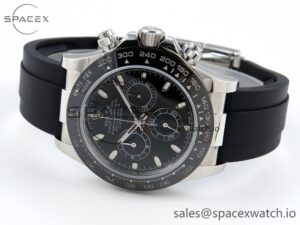 Rolex Daytona 116519 SS OMF Best Edition Black Dial on Oysterflex Strap A7750 (Slim Movement) - Image 5