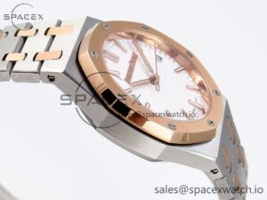 Audermars Piguet Lady Royal Oak 33mm SS/RG 8F 1:1 Best Edition White Dial on SS/RG Bracelet Swiss Quartz - Image 8