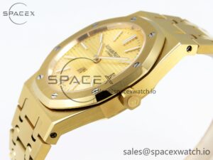 Audermars Piguet Royal Oak 39mm 15202 YG IPF 1:1 Best Edition YG Textured Dial on YG Bracelet A2121 - Image 7