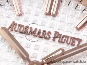 Audermars Piguet Lady Royal Oak 33mm SS/RG 8F 1:1 Best Edition White Dial on SS/RG Bracelet Swiss Quartz - Image 9