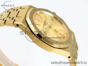 Audermars Piguet Royal Oak 39mm 15202 YG IPF 1:1 Best Edition YG Textured Dial on YG Bracelet A2121 - Image 8