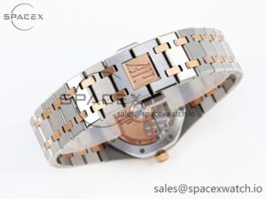 Audermars Piguet Lady Royal Oak 33mm SS/RG 8F 1:1 Best Edition White Dial on SS/RG Bracelet Swiss Quartz - Image 14