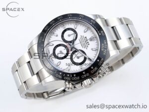 ROLEX DAYTONA 116500 APSF 1:1 BEST EDITION WHITE DIAL ON SS BRACELET SH4130 - Image 6