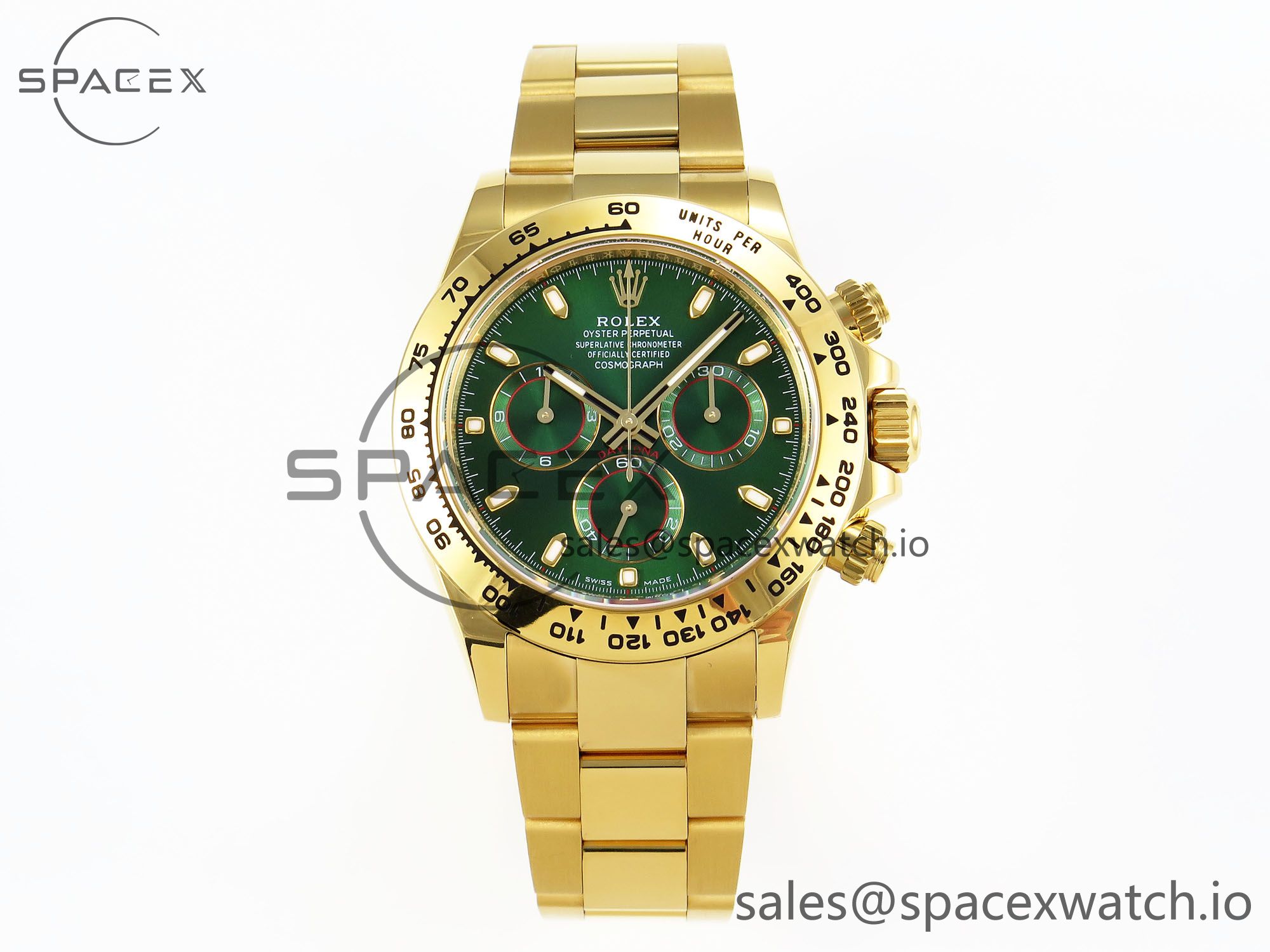 1 (77) Rolex Daytona 116508 APSF 1:1 Best Edition Green Dial on YG Bracelet SH4130 - Image 1