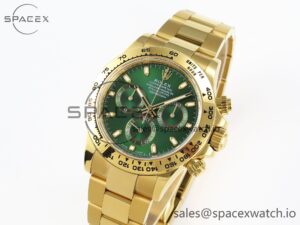 Rolex Daytona 116508 APSF 1:1 Best Edition Green Dial on YG Bracelet SH4130 - Image 4