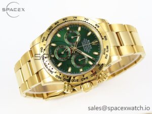 Rolex Daytona 116508 APSF 1:1 Best Edition Green Dial on YG Bracelet SH4130 - Image 6