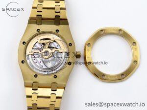 Audermars Piguet Royal Oak 39mm 15202 YG IPF 1:1 Best Edition Yellow/Brown Textured Dial on YG Bracelet A2121 - Image 16