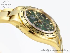 Rolex Daytona 116508 APSF 1:1 Best Edition Green Dial on YG Bracelet SH4130 - Image 8