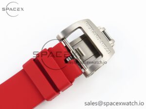 Richard Mille RM035 BLACK CARBON SONIC BEST EDITION SKELETON DIAL ON RED RUBBER STRAP CLONE RMUL2 - Image 26