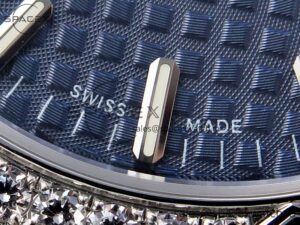 AUDEMARS PIGUET ROYAL OAK 34MM SS BF BEST EDITION BLUE DIAL DIAMONDS BEZEL ON SS BRACELET A5800 - Image 14