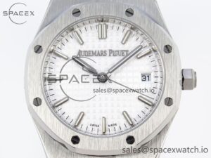 AUDEMARS PIGUET ROYAL OAK 34MM SS BF BEST EDITION WHITE DIAL ON SS BRACELET A5800 - Image 2