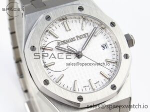 AUDEMARS PIGUET ROYAL OAK 34MM SS BF BEST EDITION WHITE DIAL ON SS BRACELET A5800 - Image 3