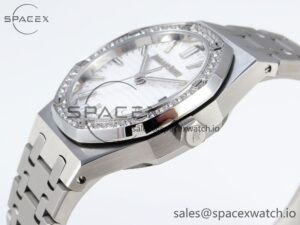 AUDEMARS PIGUET ROYAL OAK 34MM SS BF BEST EDITION WHITE DIAL DIAMONDS BEZEL ON SS BRACELET A5800 - Image 7