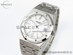 Audermars Piguet Royal Oak 39mm 15202 SS IPF 1:1 Best Edition White Textured Dial on SS Bracelet A2121 - Image 4