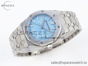 AUDEMARS PIGUET ROYAL OAK 34MM SS BF BEST EDITION ICE BLUE DIAL ON SS BRACELET A5800 - Image 6