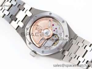 AUDEMARS PIGUET ROYAL OAK 34MM SS BF BEST EDITION BLUE DIAMONDS DIAL DIAMONDS BEZEL ON SS BRACELET A5800 - Image 15