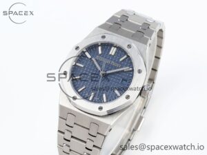 AUDEMARS PIGUET ROYAL OAK 34MM SS BF BEST EDITION BLUE DIAL ON SS BRACELET A5800 - Image 4