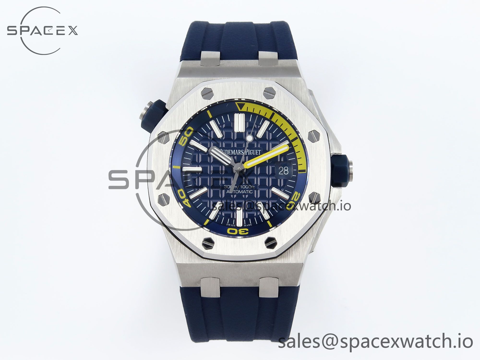IMG_0001 Audermars Piguet Royal Oak Offshore Diver 15710 IPF 1:1 Best Edition Blue Dial on Blue Rubber Strap SA3120 Super Clone - Image 1