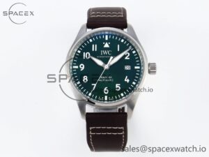 Iwc Pilot Mark XX IW328205 ZF 1:1 Best Edition Green Dial on Brown Leather Strap A32111