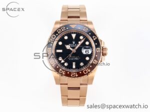 Rolex GMT-Master II 126711 CHNR Black/Brown Ceramic Clean Factory Best Edition on RG Bracelet DD3285 CHS